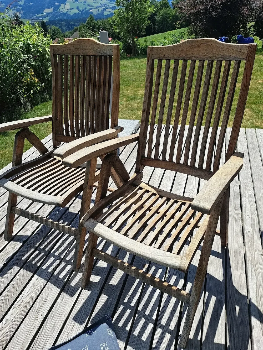 2 Hochlehner aus Teakholz