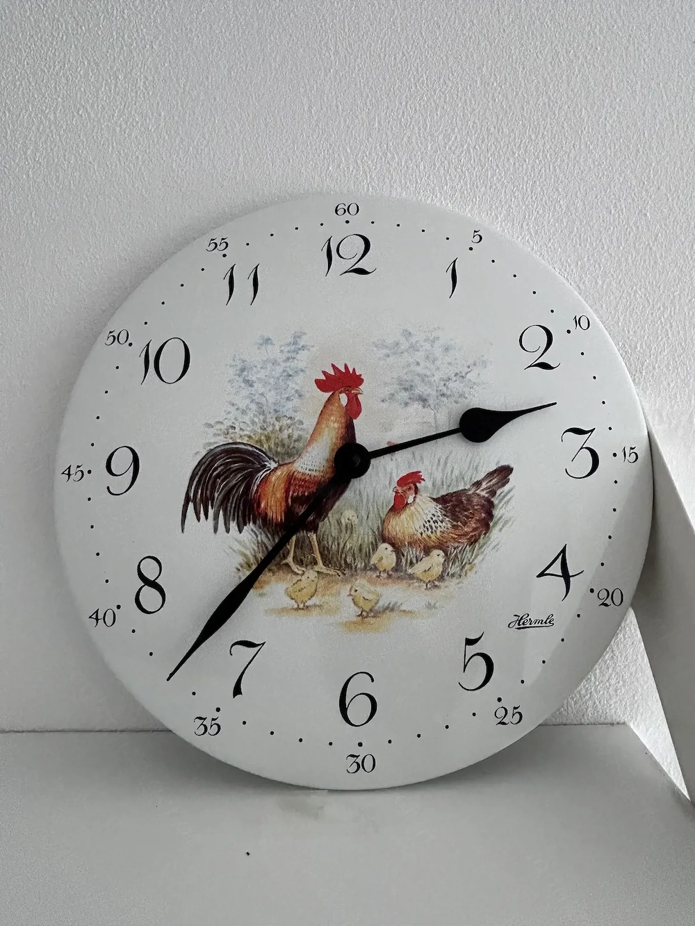 Wanduhr Küchenuhr Hühnerfamilie