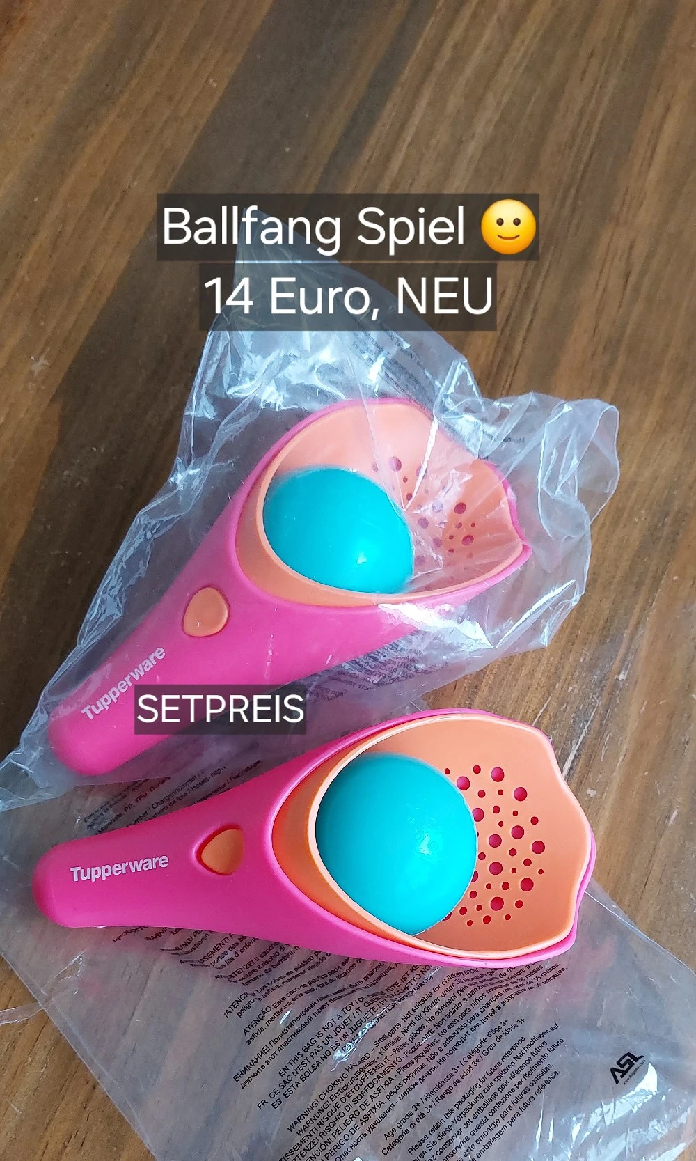 Ball Spiel Set Tupperware NEU