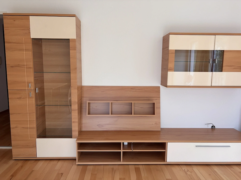 Moderne Wohnwand in Buche