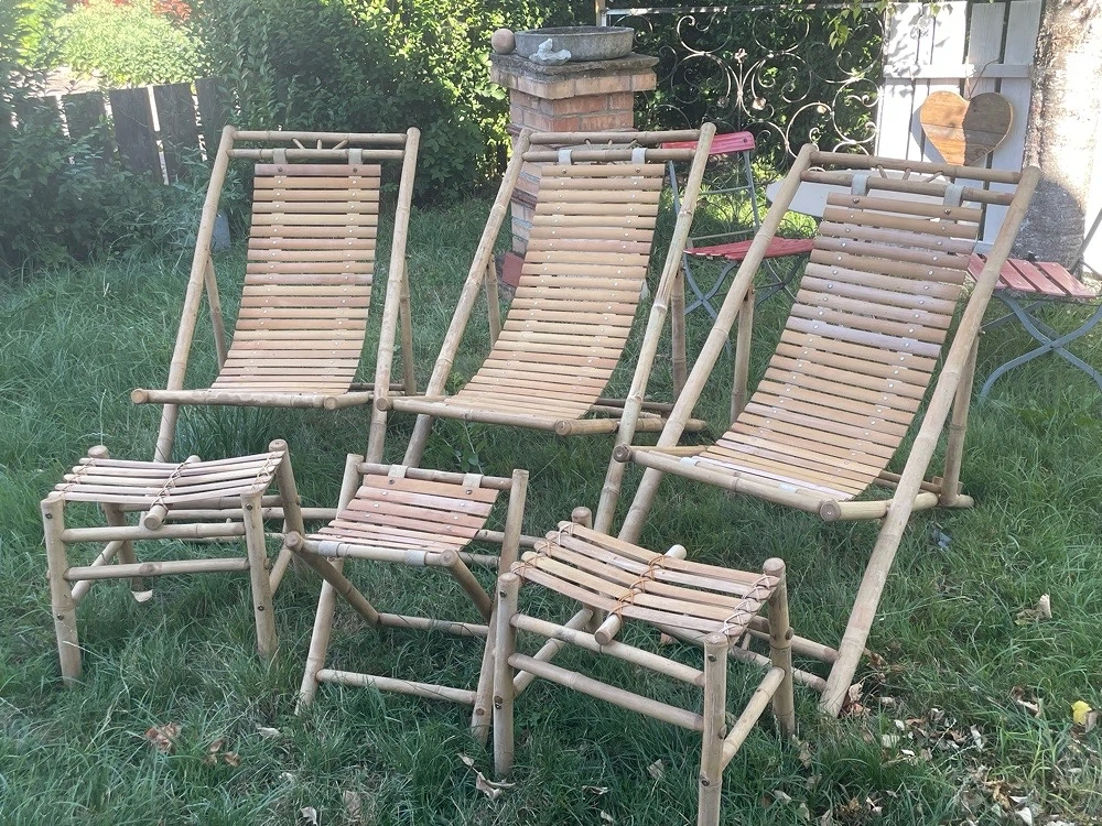 Ikea Gartenliegen Bambus Set 