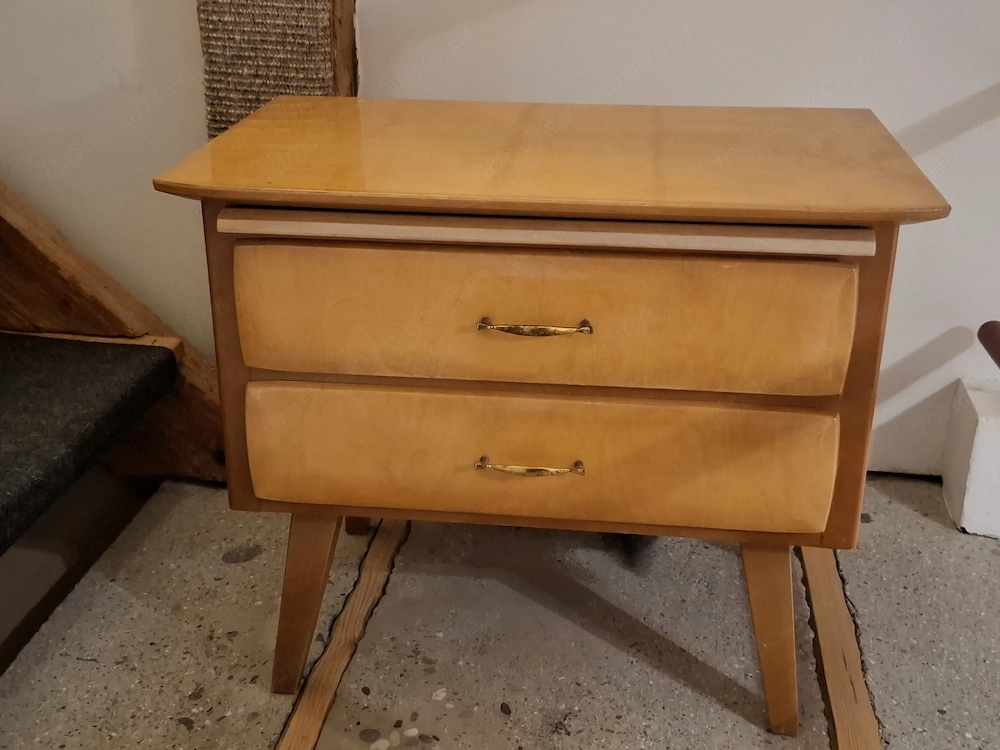 60er Vintage Tisch,Nachtkästchen Kommode,Beistelltisch