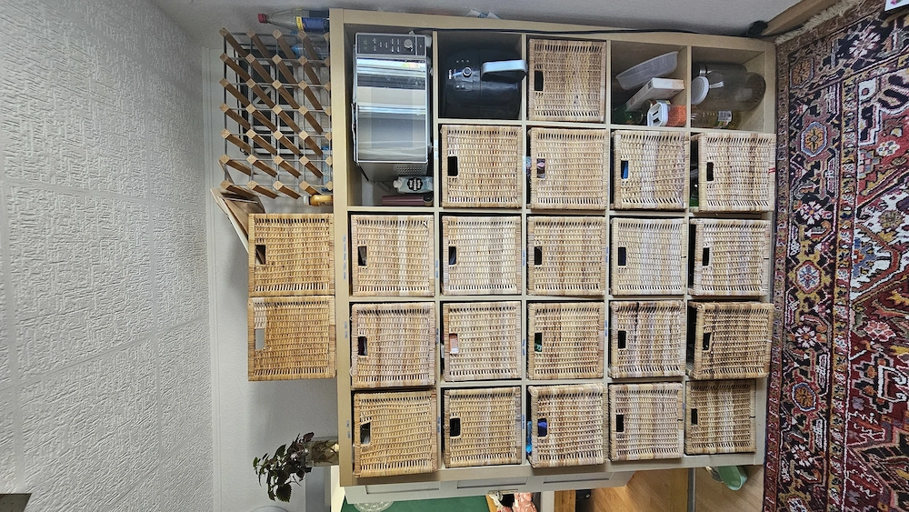 IKEA KALLAX Regal Raumteiler 5 5 in Eiche + 2