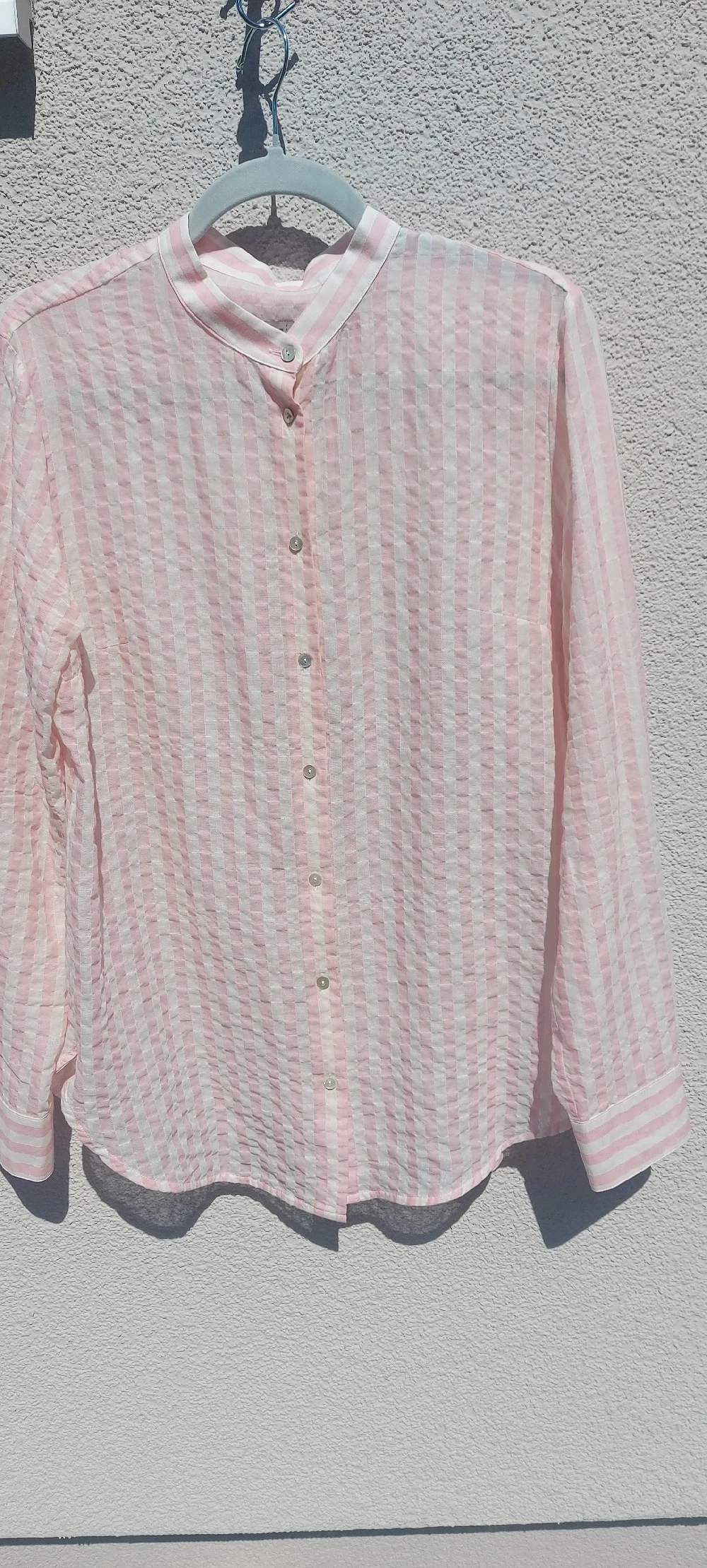 Bluse in Leinenmischung 