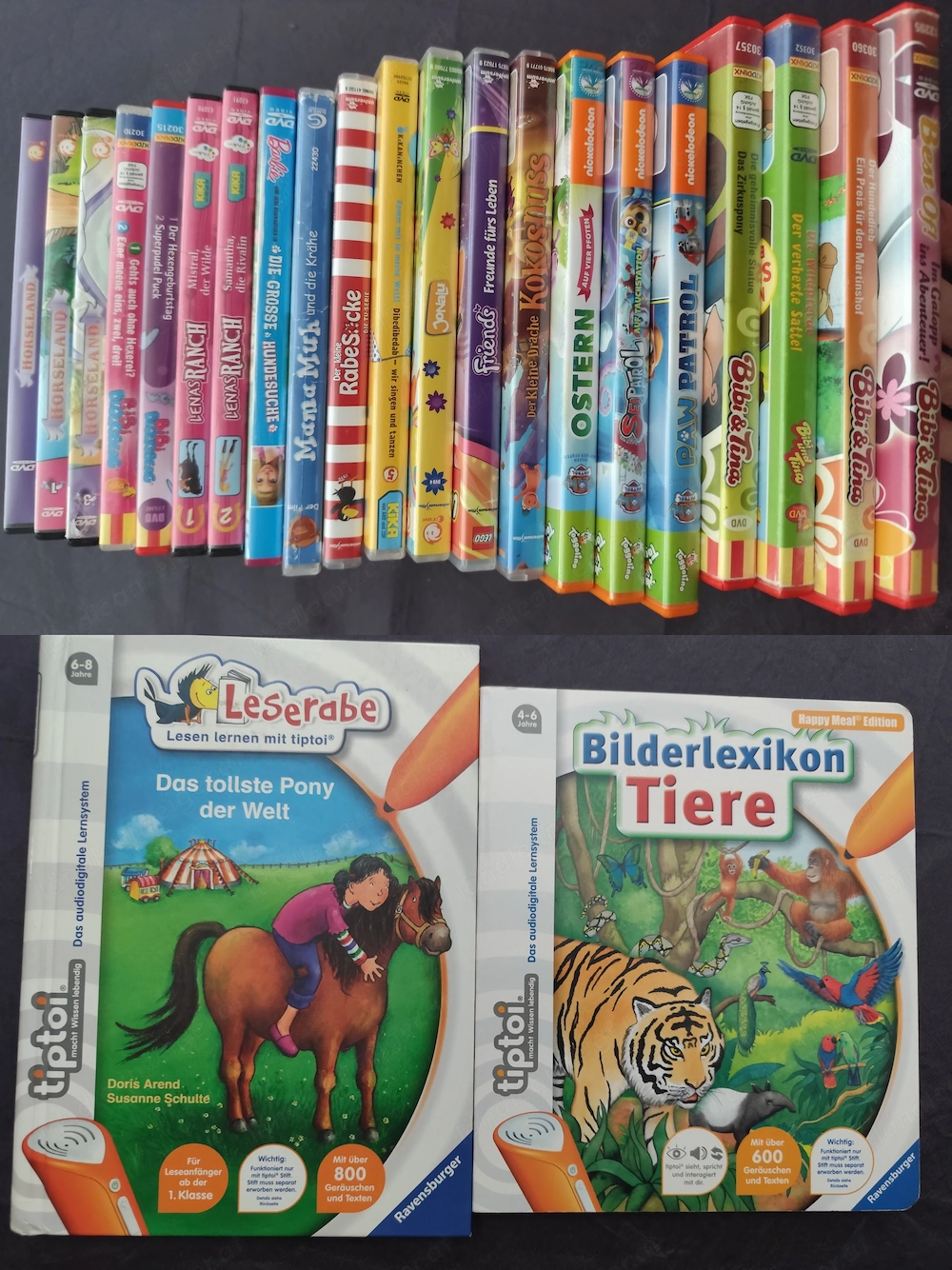 Verkaufen - Kinder DVD's und Tip Toi Bücher 