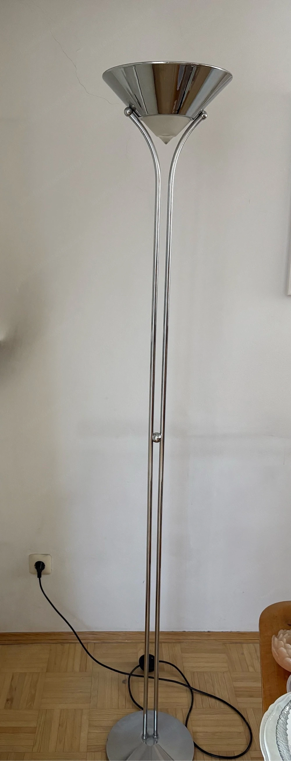 Stehlampe Chromstahl