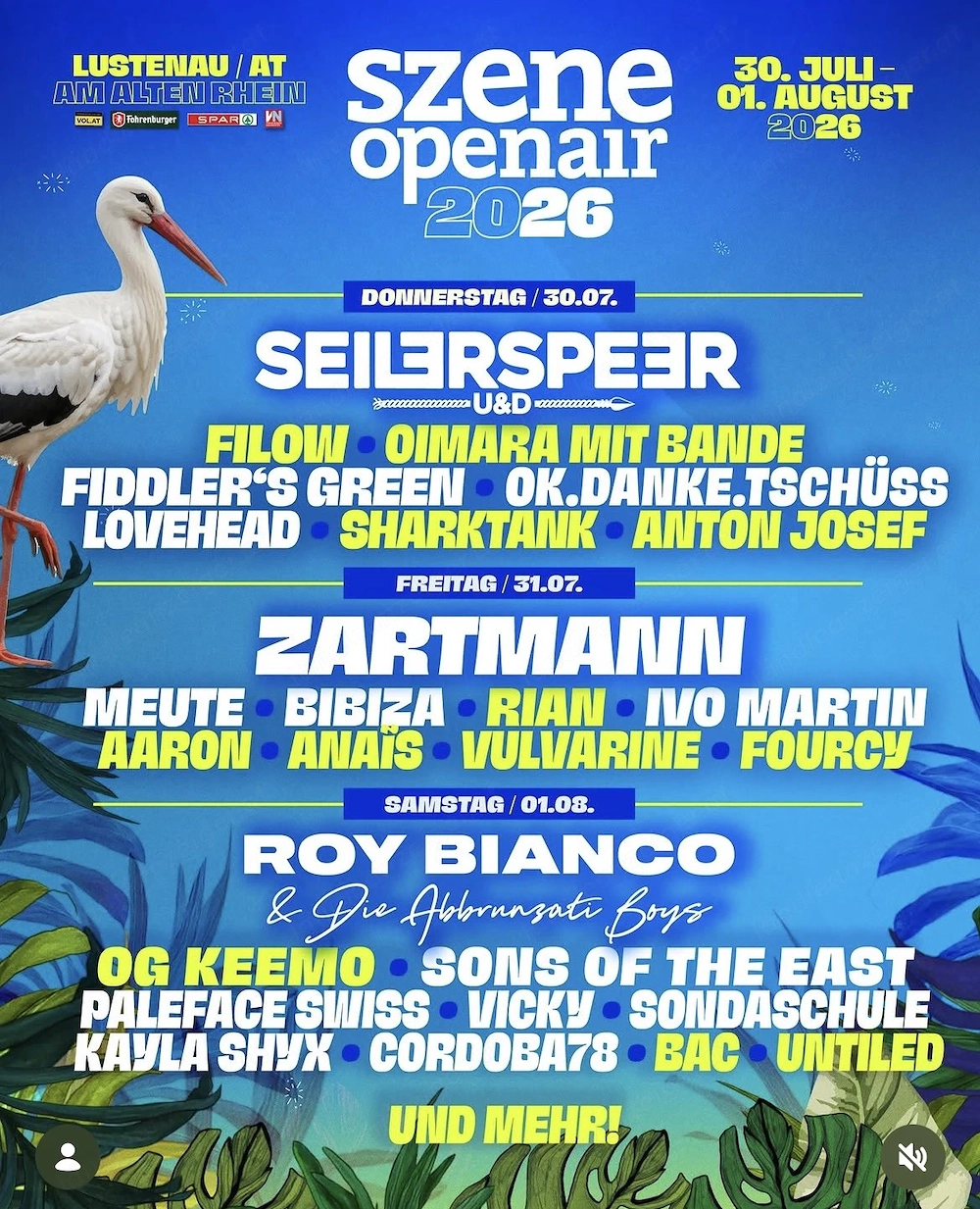 Szene Openair 2026 in Lustenau