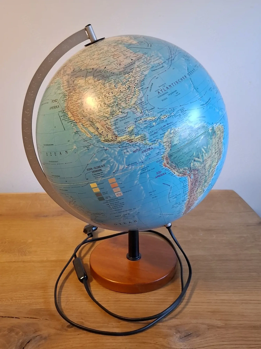 Globus Weltkugel mit Beleuchtung 30cm Durchmesser