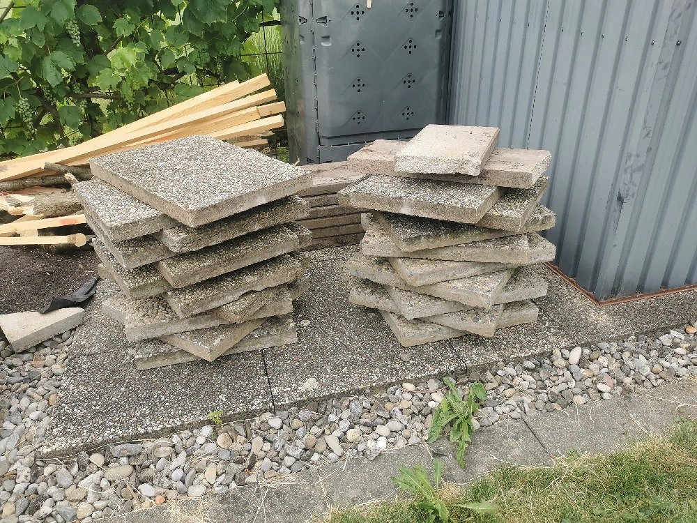 Waschbetonplatten zu verschenken 