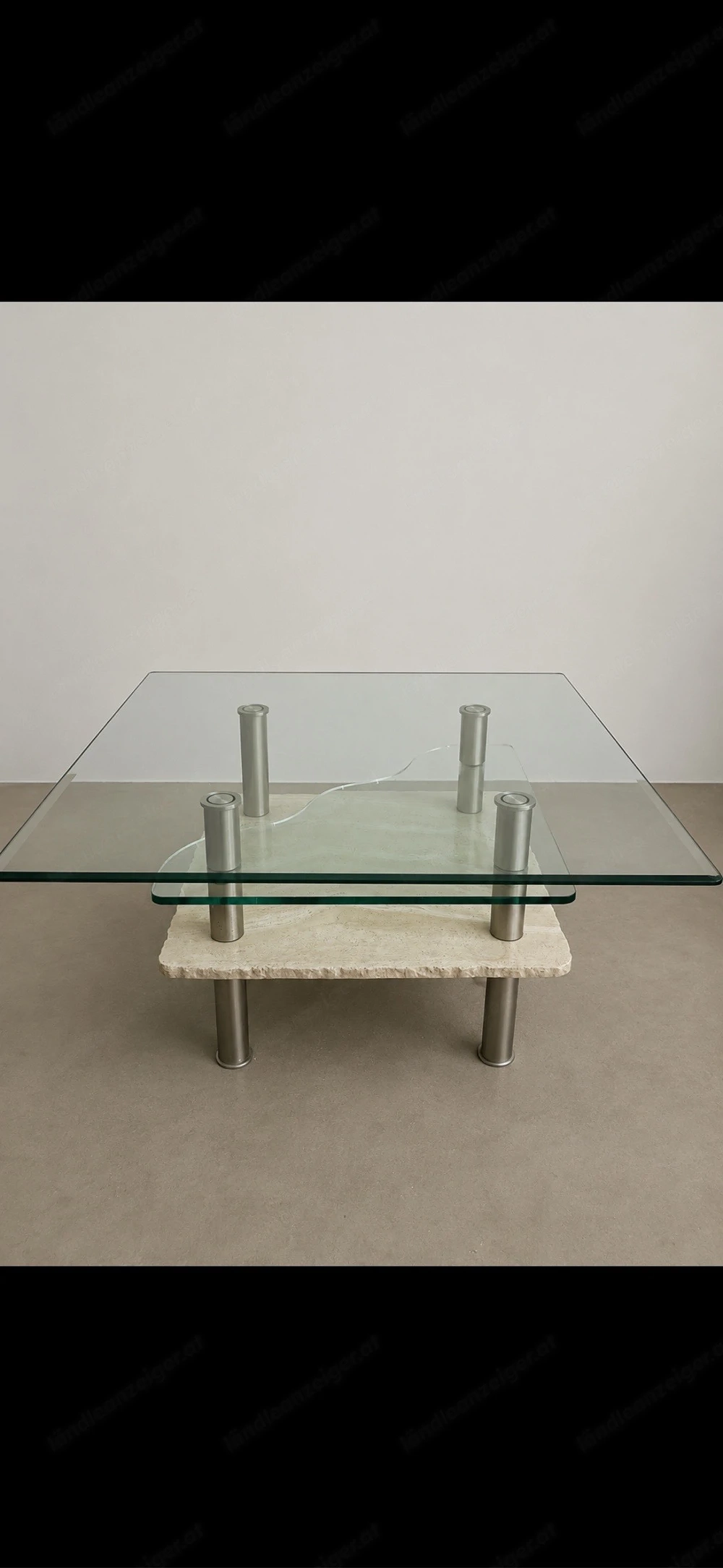 Couchtisch Glas und Marmor