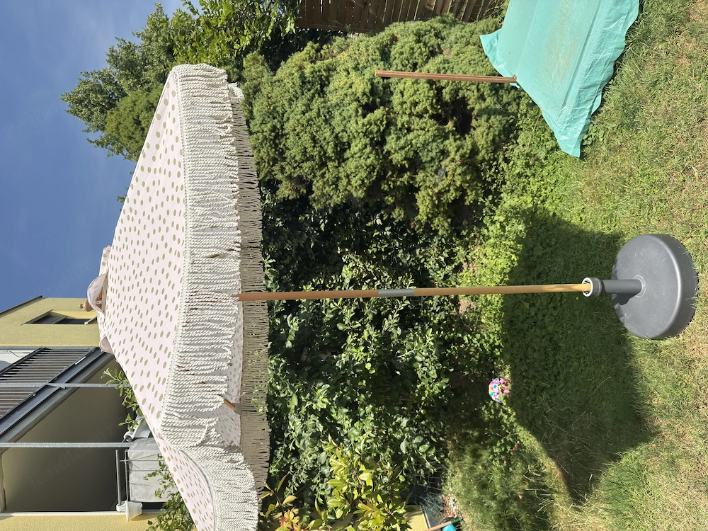 Boho Sonnenschirm inkl Schirmständer 