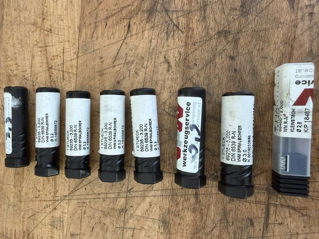 HM Kleinstbohrer 8 Stück   2,8mm bis 3,2 mm neu