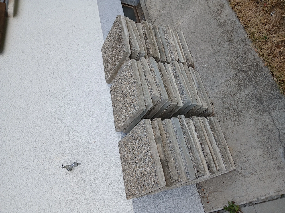 Waschbetonplatten und Betonpflaster