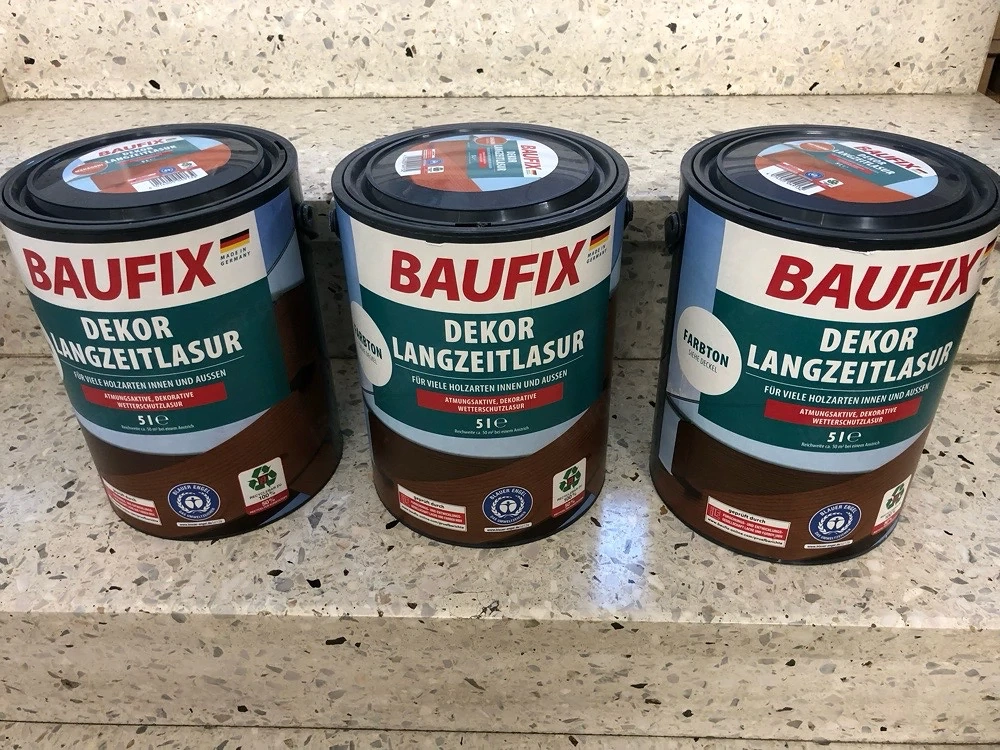 Langzeitlasur Holz Lasur Pflege Mahagoni 