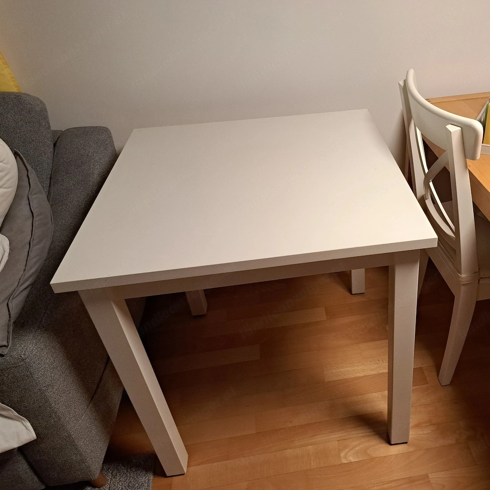 Tisch, weiß, 75x75cm