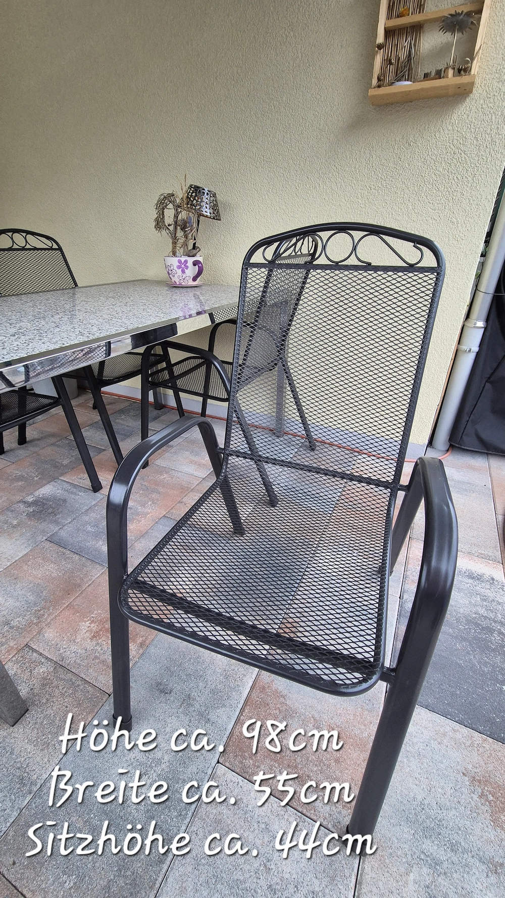 Gartenstühle Metall, Terrasse, Balkon, Sitzplatz