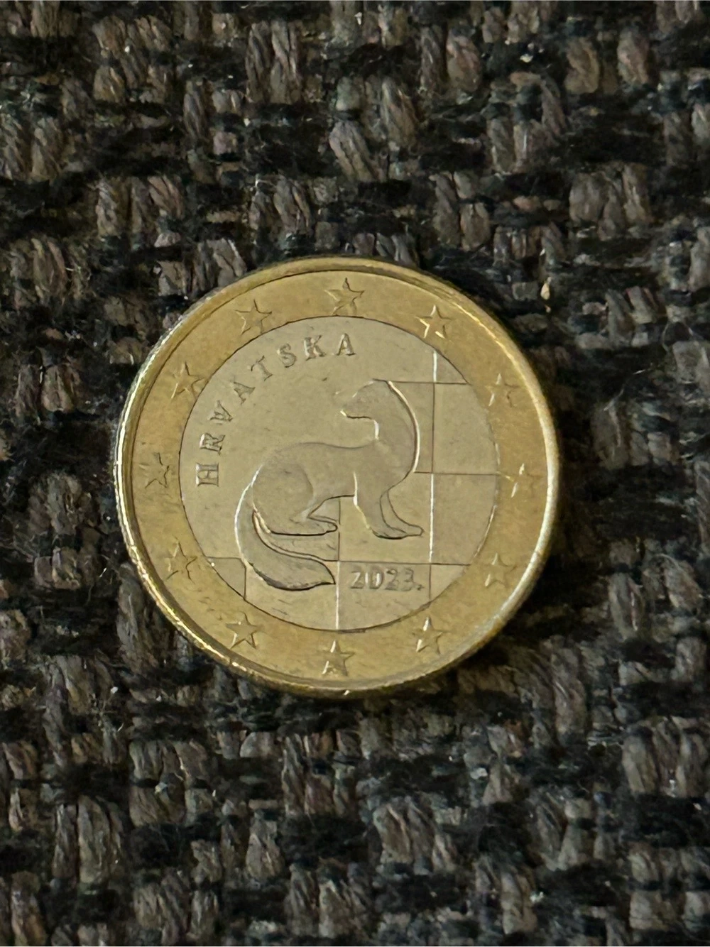 1 Euro Umlaufmünze Kroatien 2023