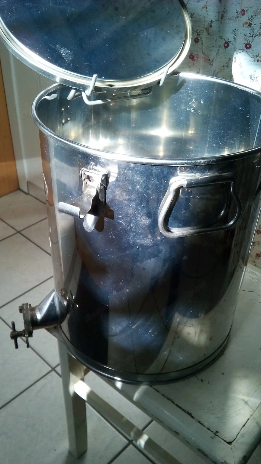 Honig, Abfülleimer, Edelstahl, 40 Liter, Standfuß
