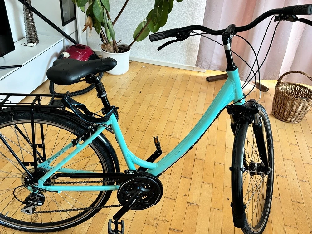 Fahrrad türkis blau