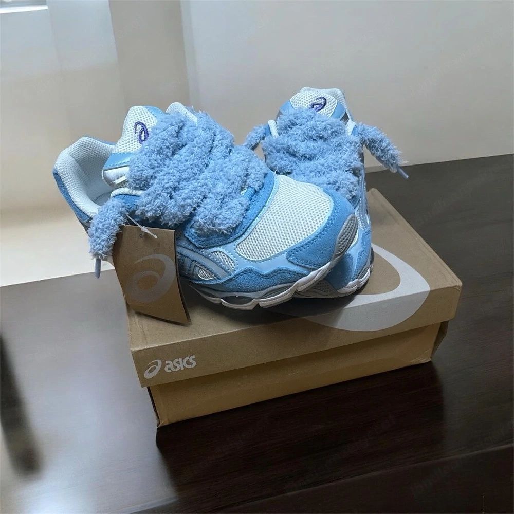 Asics Gel-Nyc Blau + Fluffy laces | Größe 42