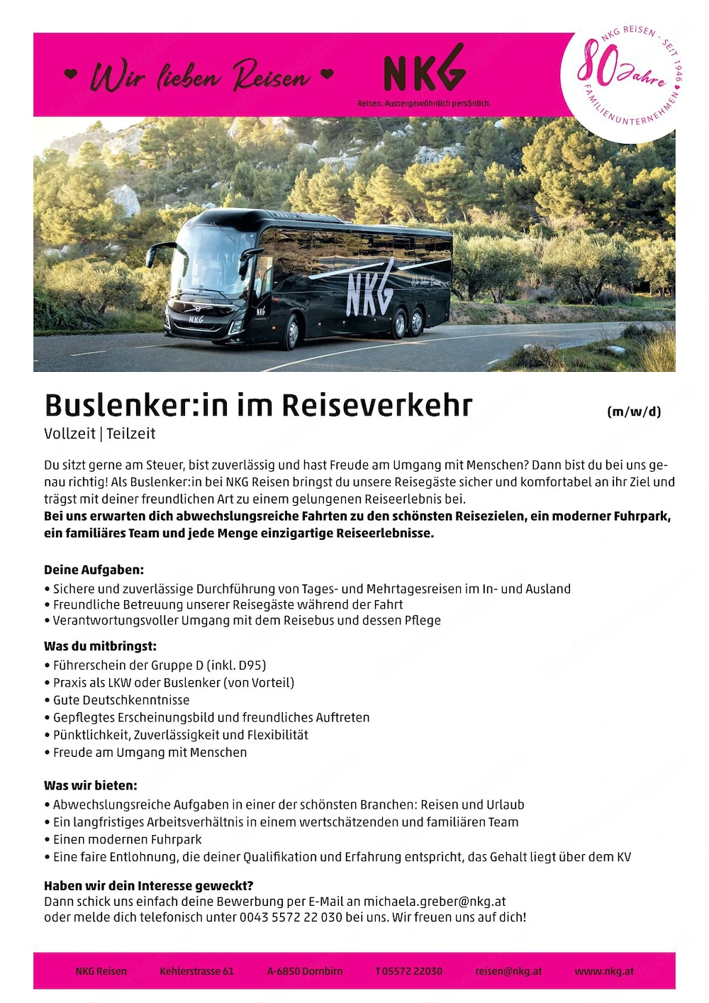 Buslenker (m,w,d) im Reiseverkehr - Wir suchen dich!