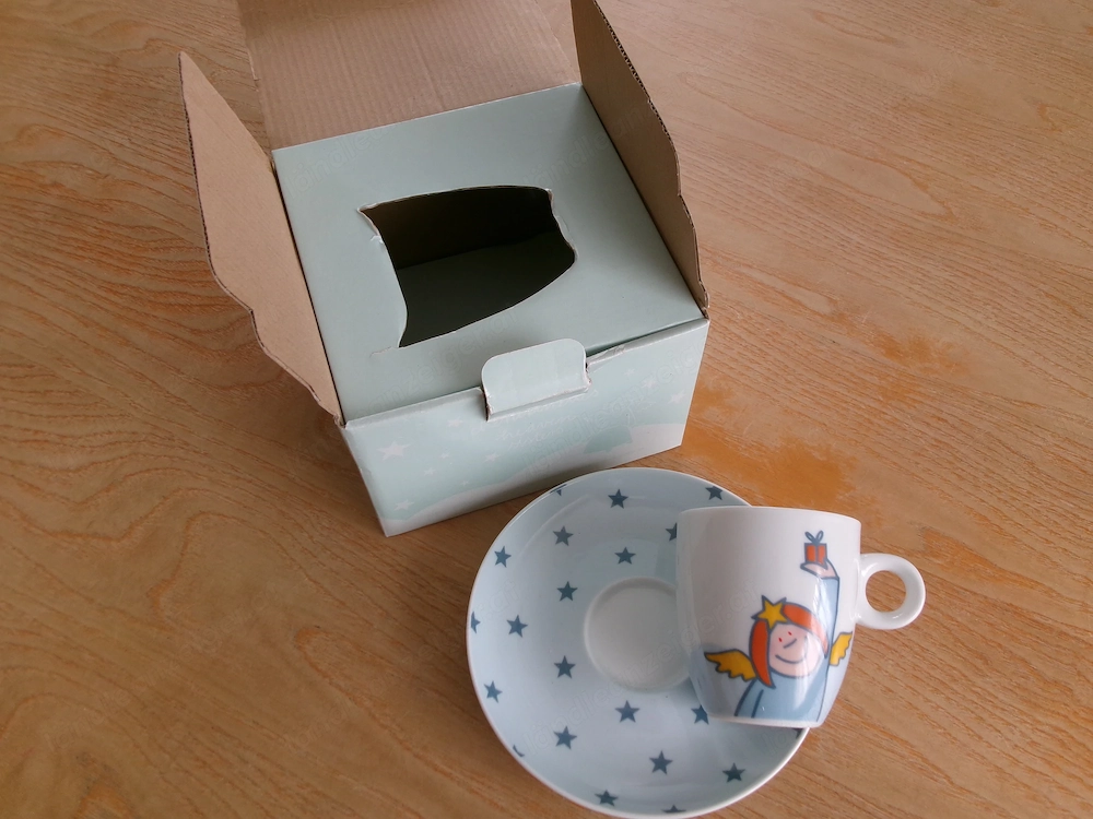 Engeltasse mit Unterteller