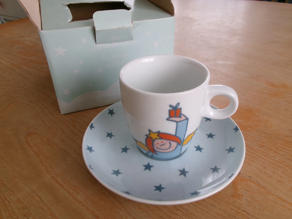 Engeltasse mit Unterteller, 