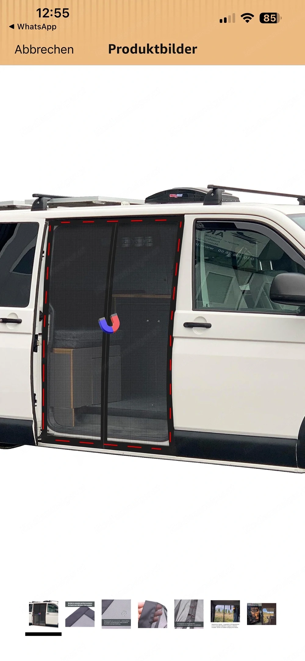 Moskitonetz für Schiebetür VW T4 T5 magnetisch