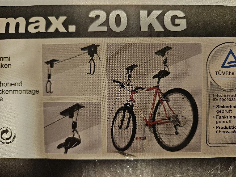 Fahrradlift Wandhalterund Deckenhalterung 