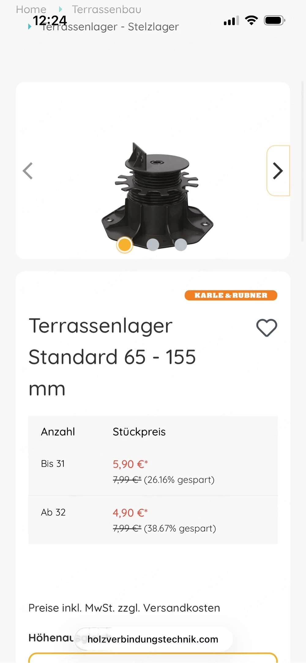 Terrassenlager