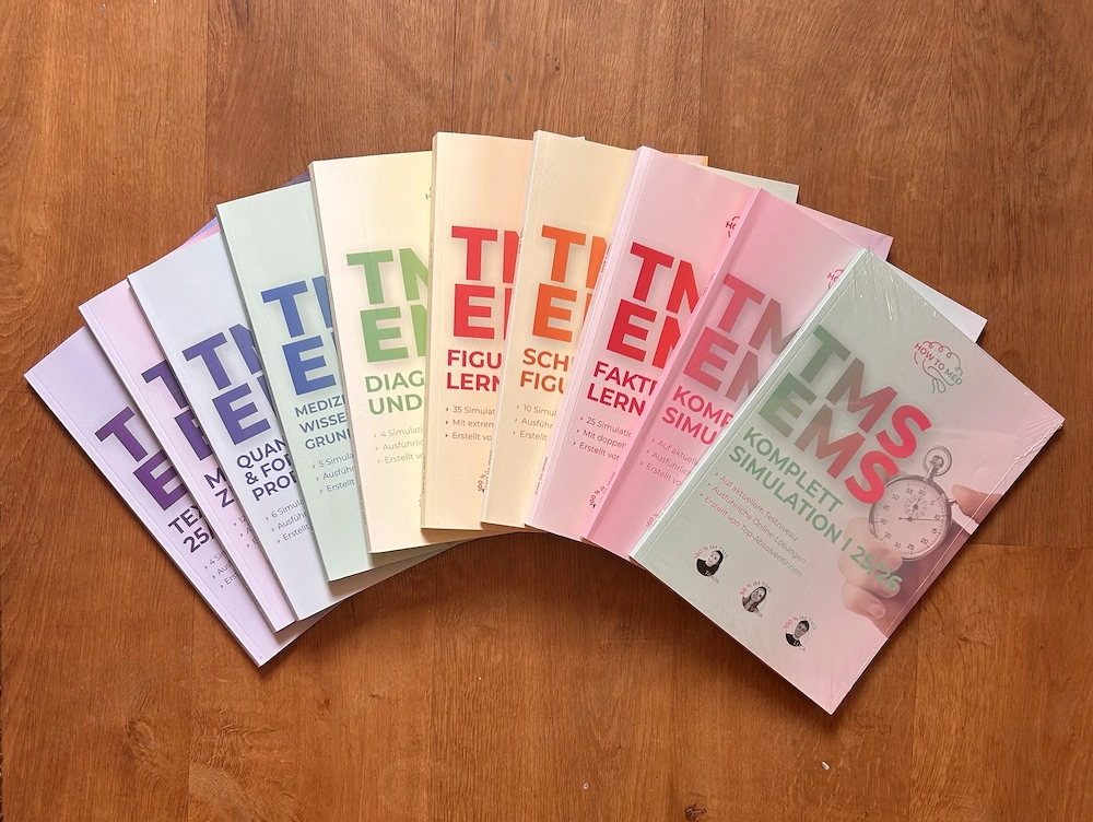 HOWTOMED Paket TMS EMS 2025 2026 Kompendium Medizinertest 10 Bücher
