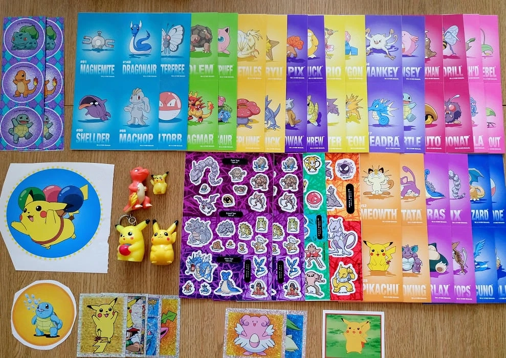 Vintage Sandylion Pokémon Sticker (1999) unbenutzt + Figuren + John Pokemon Spielball