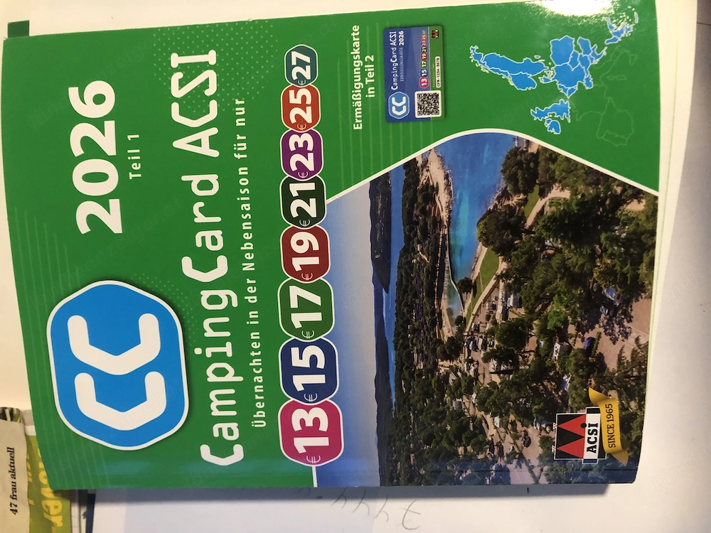 Camping Card ACSI, campingplatzführer