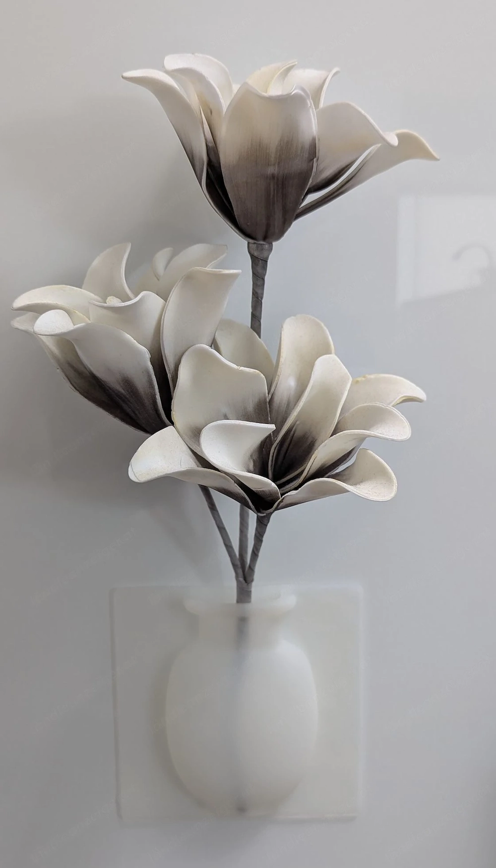 Silikon-Fenstervase, 4 Stück, weiß, magische Silikon-Wandvase für Fenster,  Kühlschranktür, etc