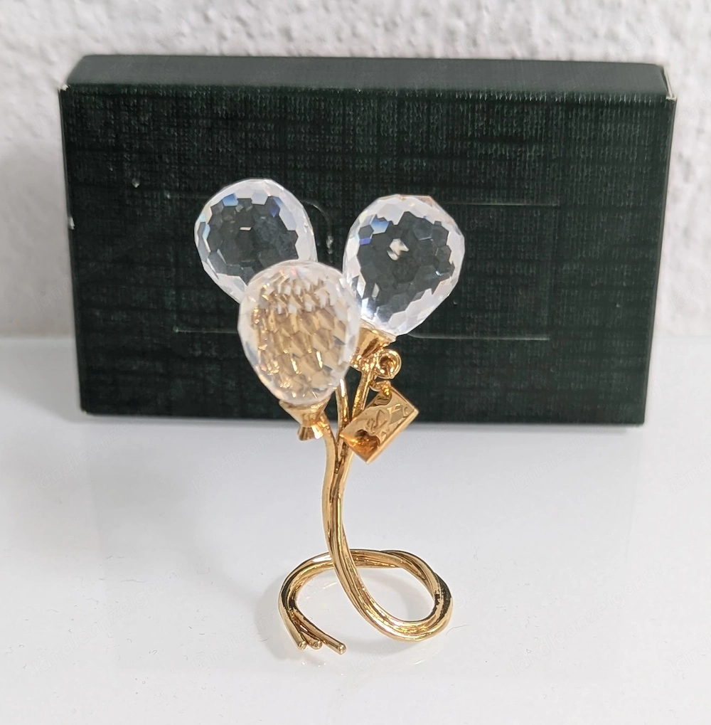 Swarovski Crystal Memories  Gold Miniature Balloons Letter 191604 Österreich Box  