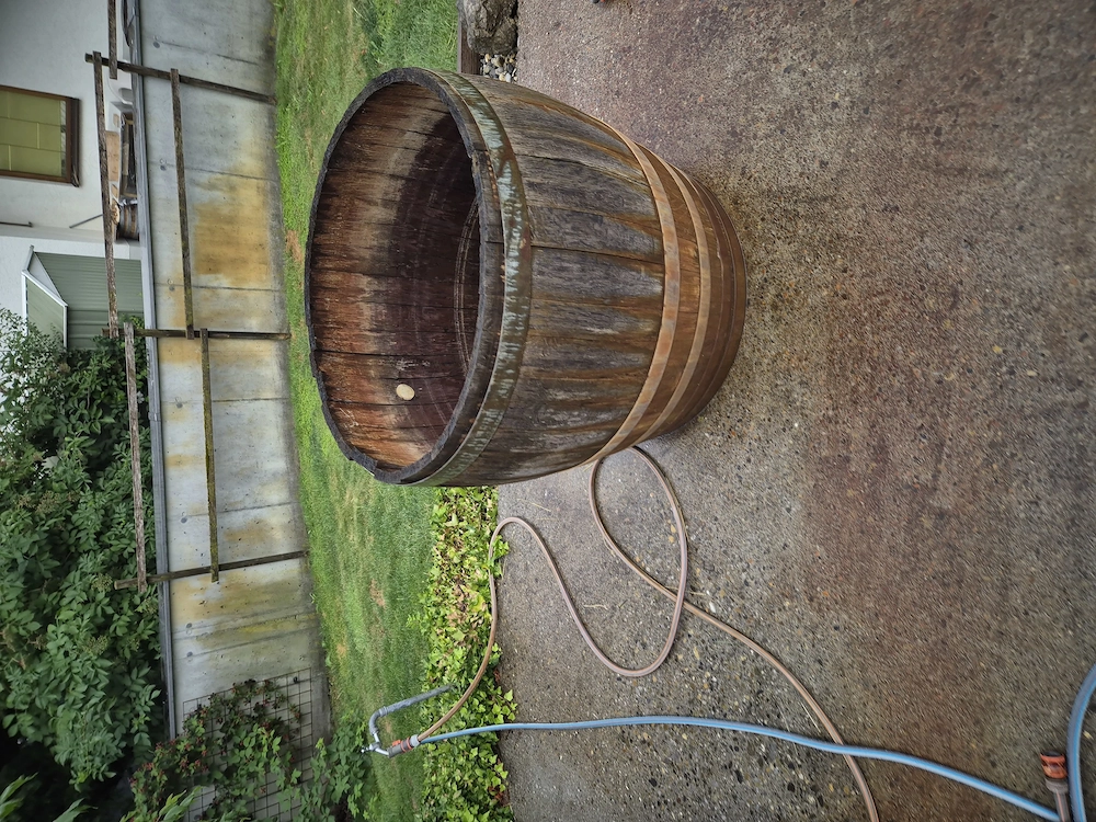 Holzfass für Garten