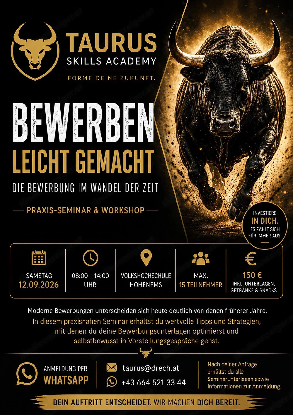 Praxisseminar & Workskop "Bewerben leicht gemacht - Die Bewerbung im Wandel der Zeit"