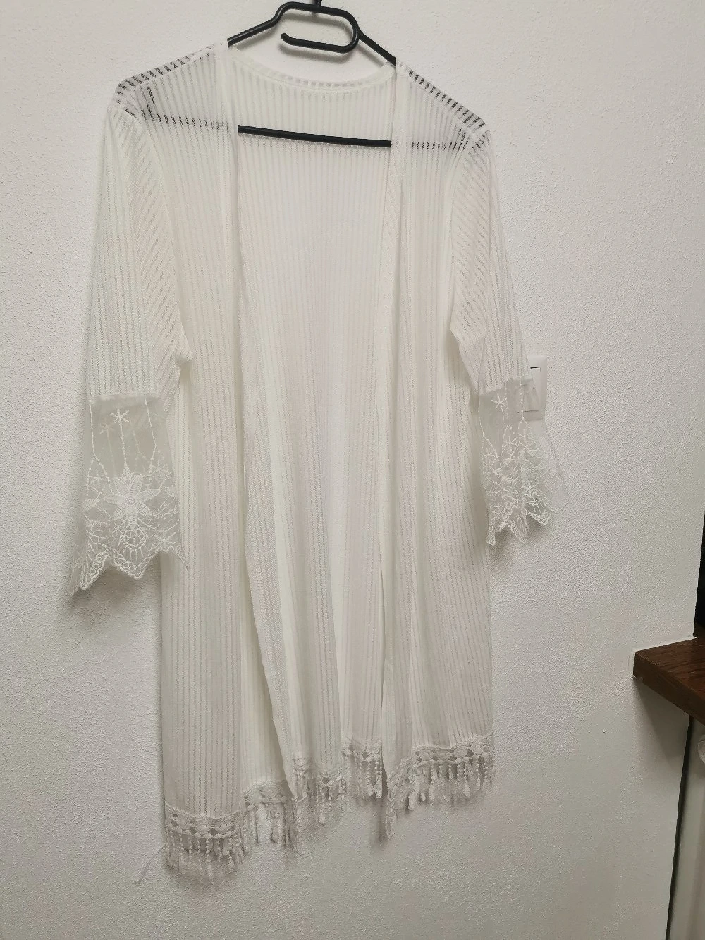 Durchsichtige weisse Jacke 