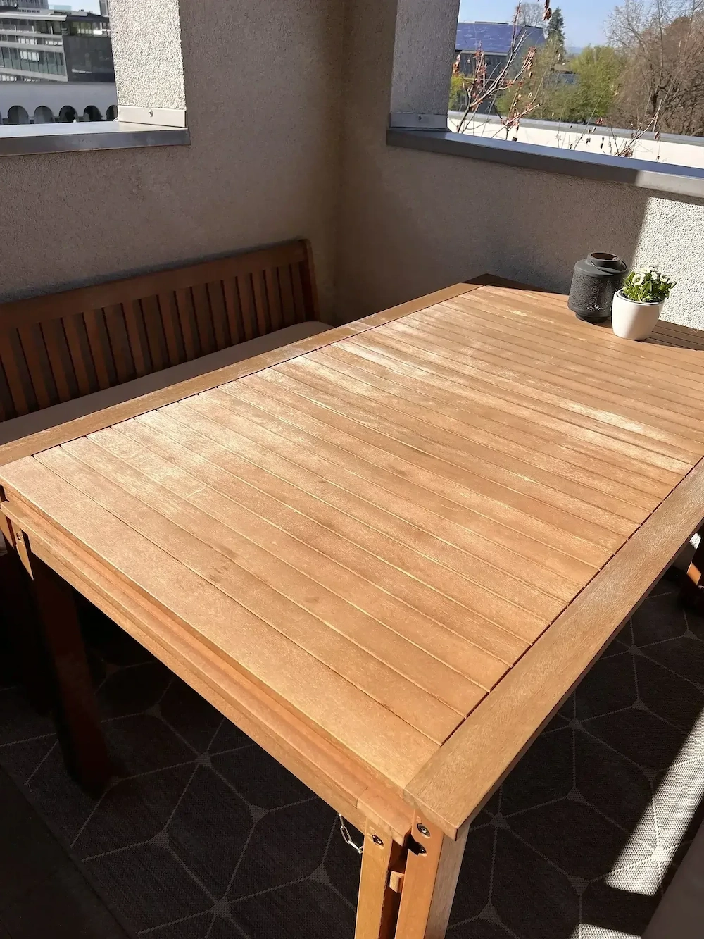 10-teiliges Gartenset aus massivem Eukalyptusholz 