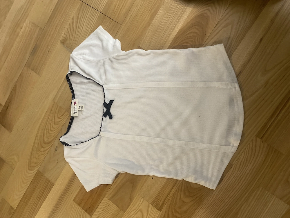 Mädchen T-Shirt Gr. 140 weis
