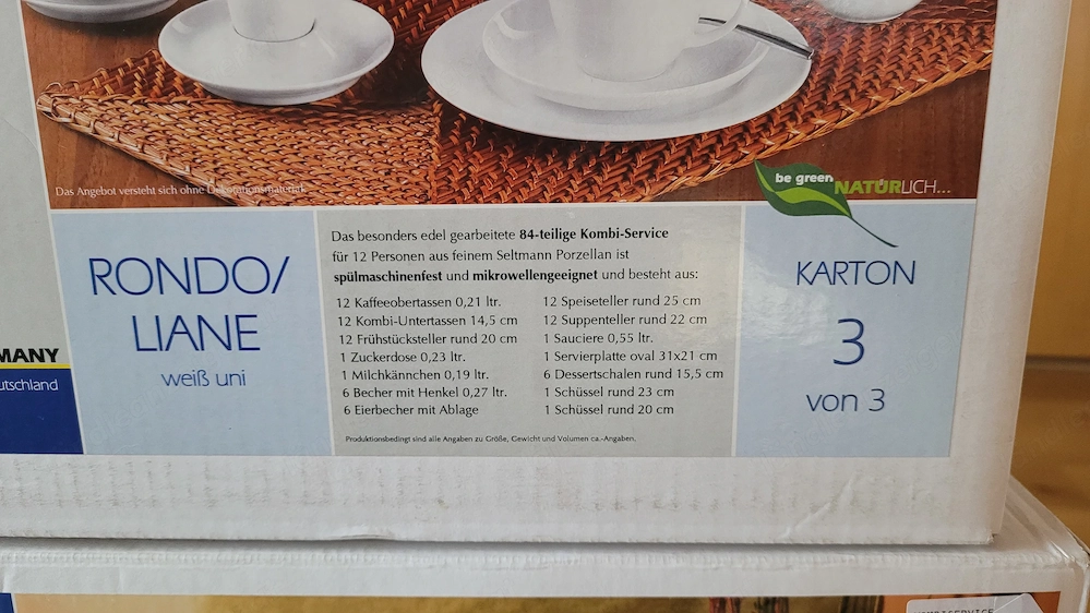 Geschirrset Seltmann Weiden Kombiservice Rondo  Liane 84tlg.