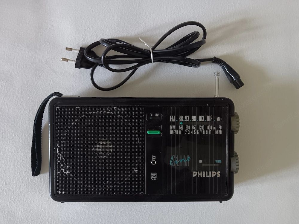 Philips Slim Line Radio   Vintage 80er   voll funktionstüchtig mit Antenne