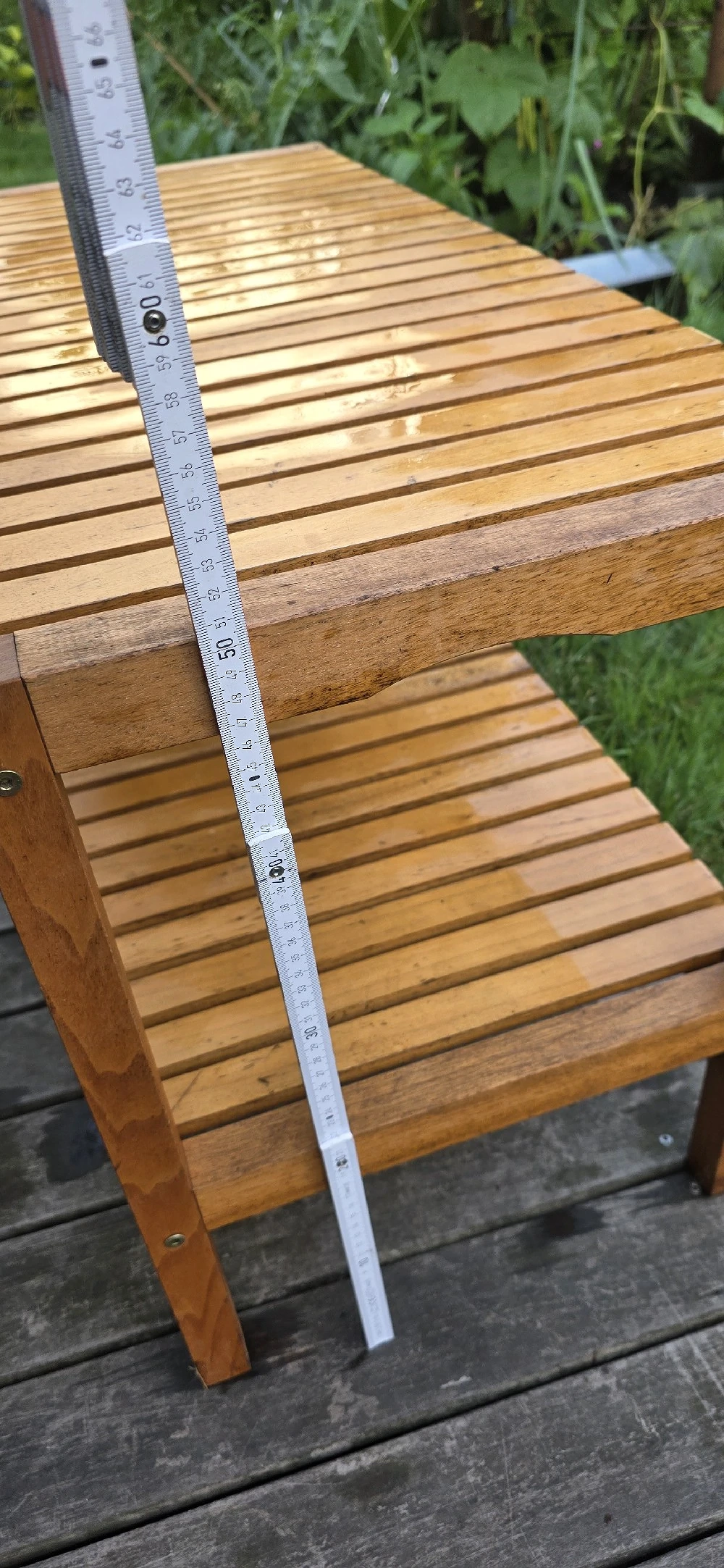Holzbank (Regal Ablage)