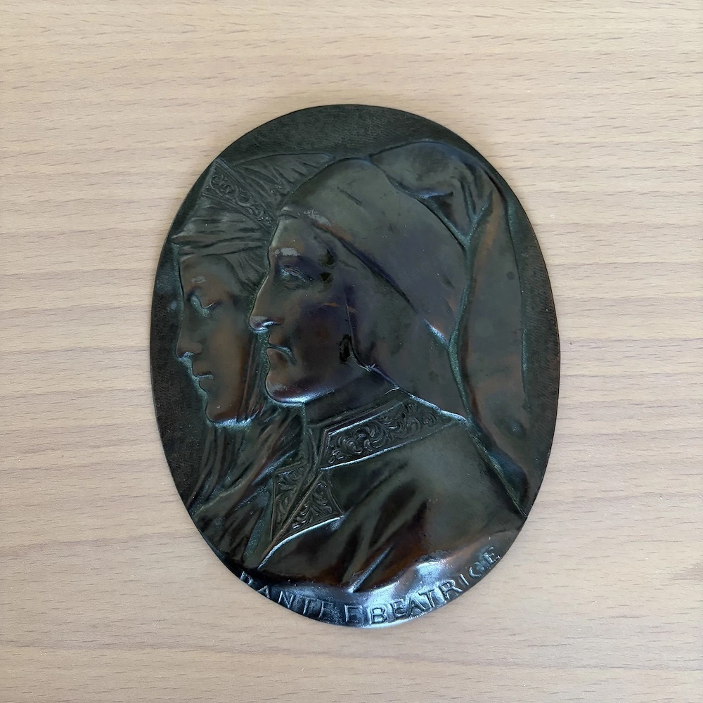Dante E. Beatrice Bronze Relief