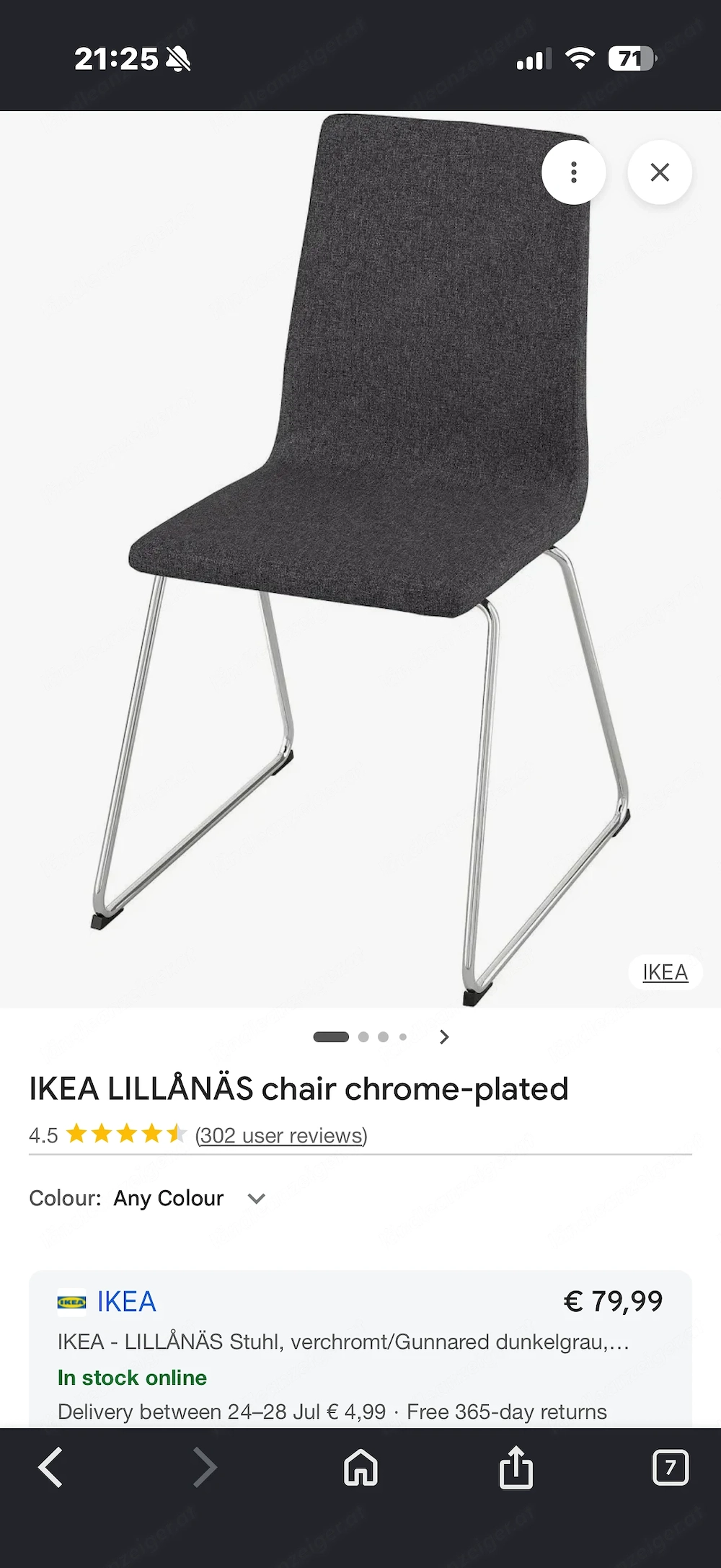 Ikea Stuhl: Zustand sehr gut