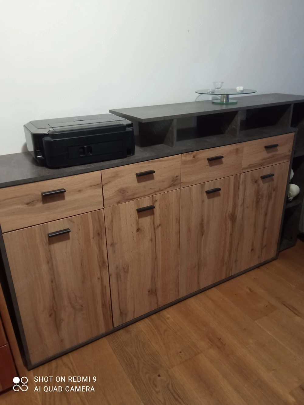 Modernes Sideboard   Anrichte in Eiche-Optik mit Anthrazit   Sehr guter Zustand