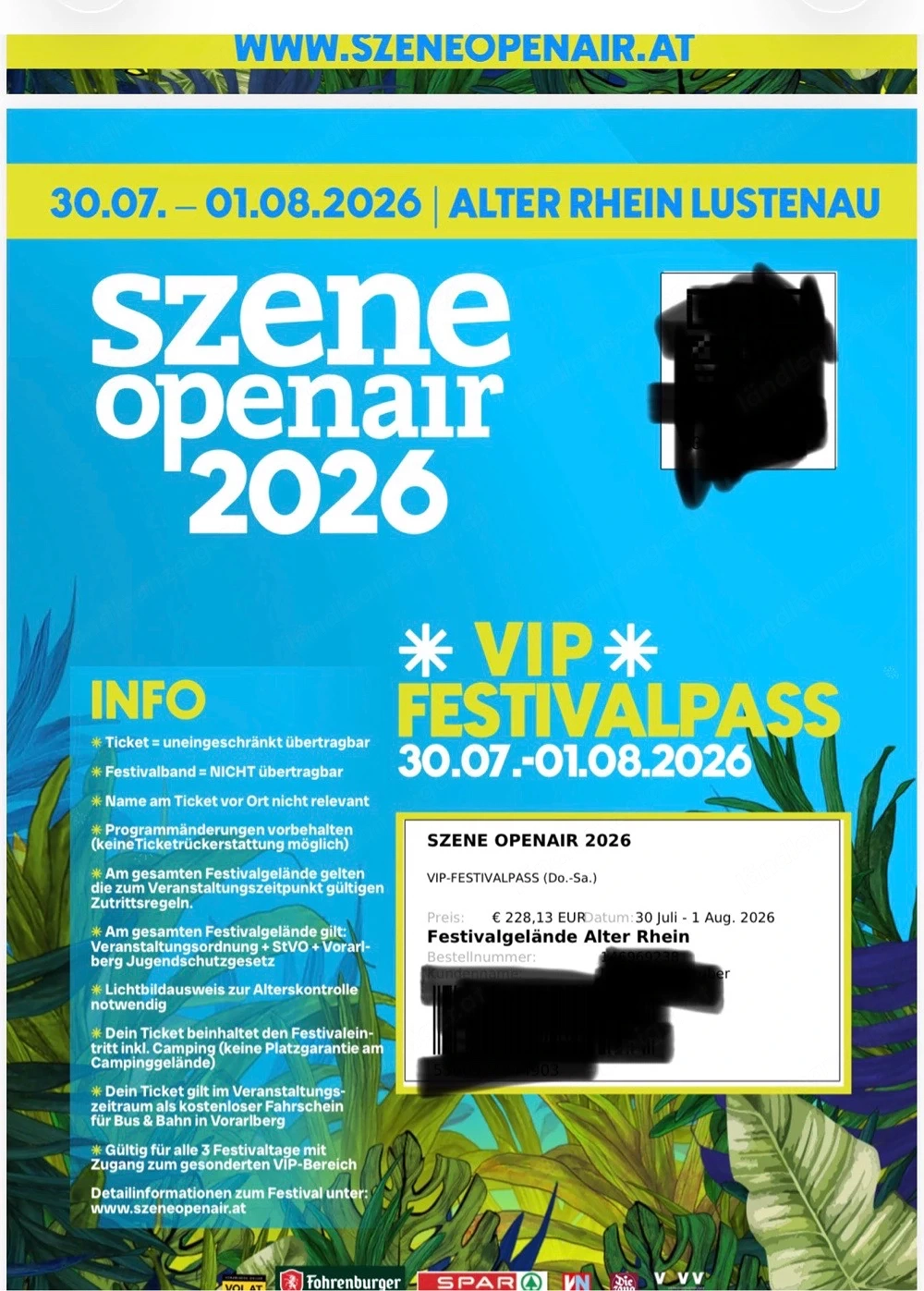 Szene Open Air VIP Festivalpass