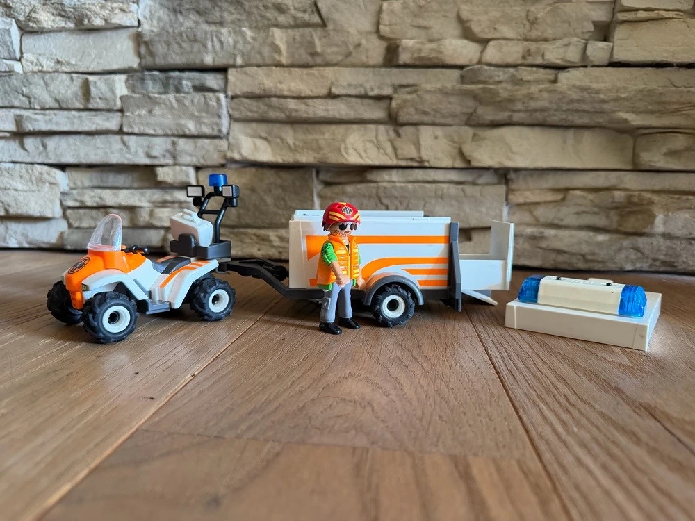 Playmobil Rettung Quad mit Anhänger