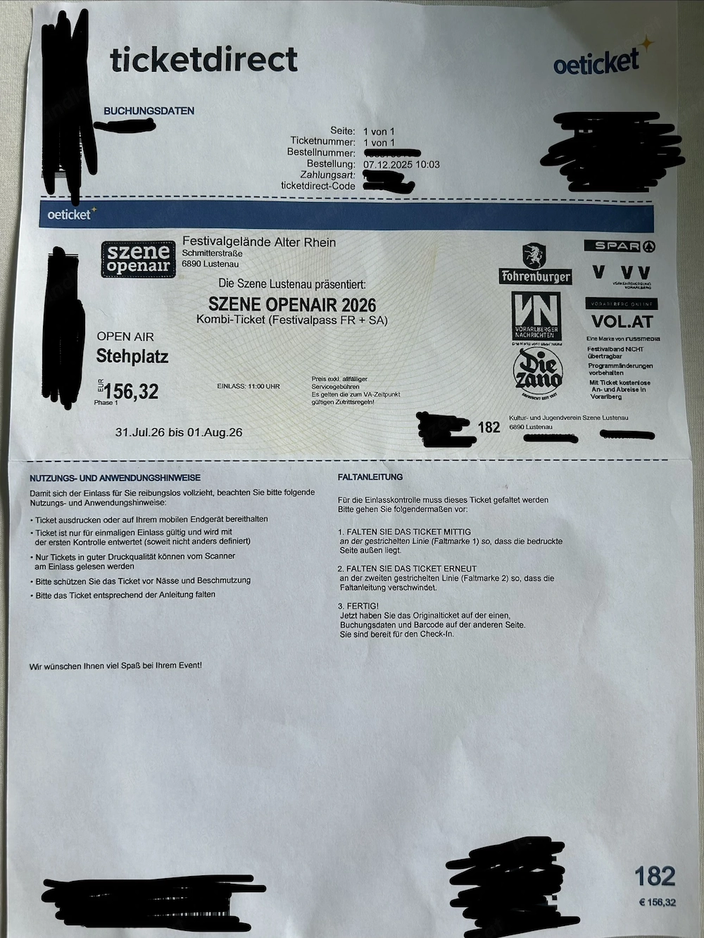 Szene Open Air Festival Pass Fr+Sa