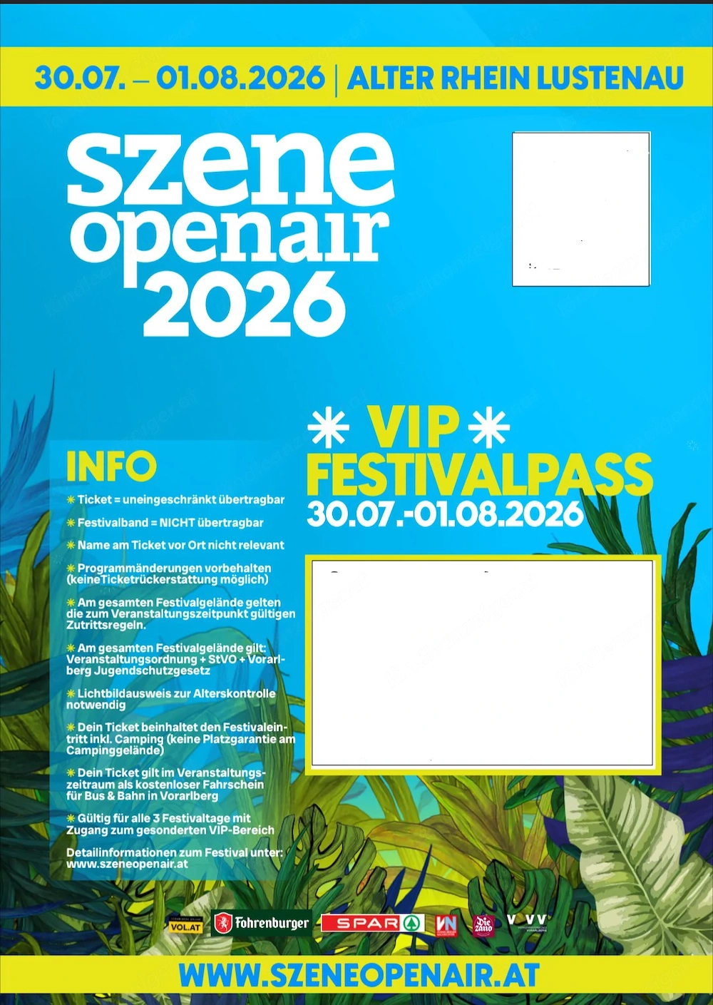 2x Szene VIP Tickets (Do - SA)